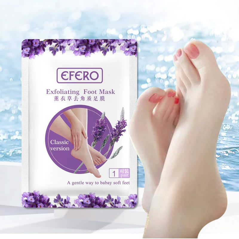 2pair Lavender Tender Foot Mask Peeling Callus Remove Dead Skin