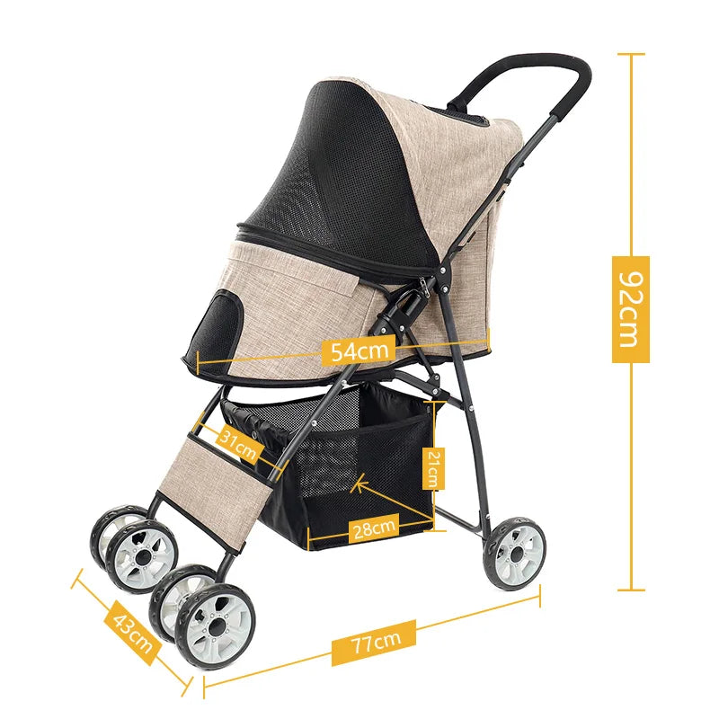 Fast Delivery Dog Cat Strollers Carriers Lightweight Travel Stroller 360