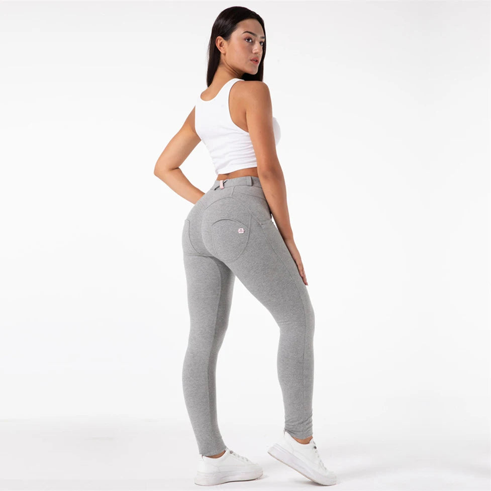 Melody Gray Workout Leggings Elastic Fashion Legging for Fitness Jogger