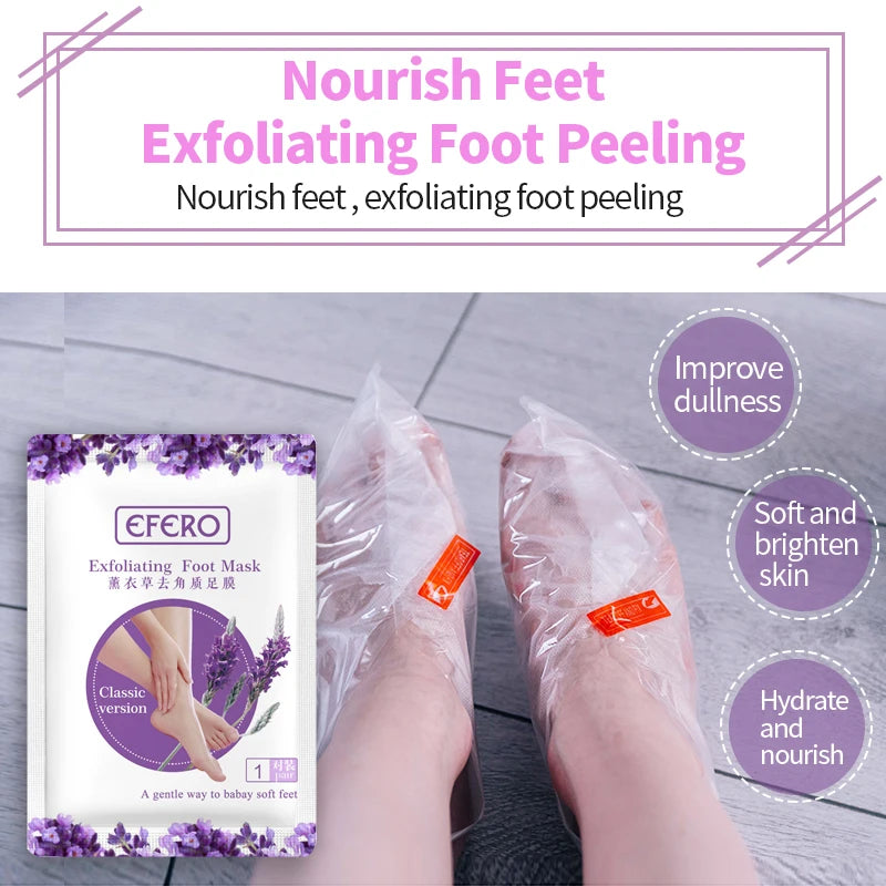 2pair Lavender Tender Foot Mask Peeling Callus Remove Dead Skin