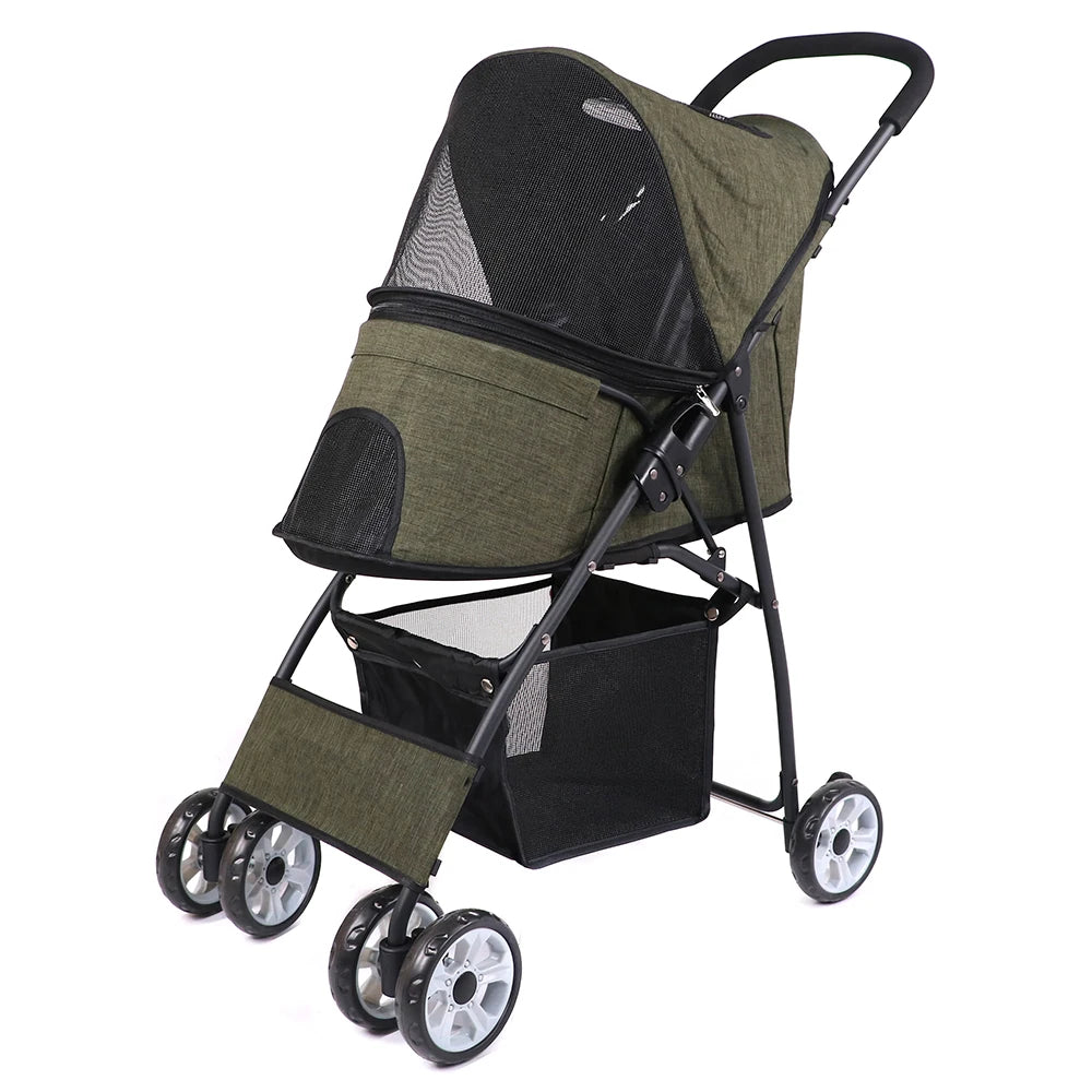 Fast Delivery Dog Cat Strollers Carriers Lightweight Travel Stroller 360