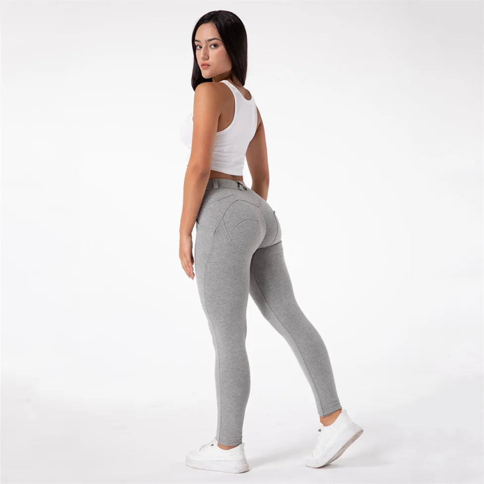 Melody Gray Workout Leggings Elastic Fashion Legging for Fitness Jogger