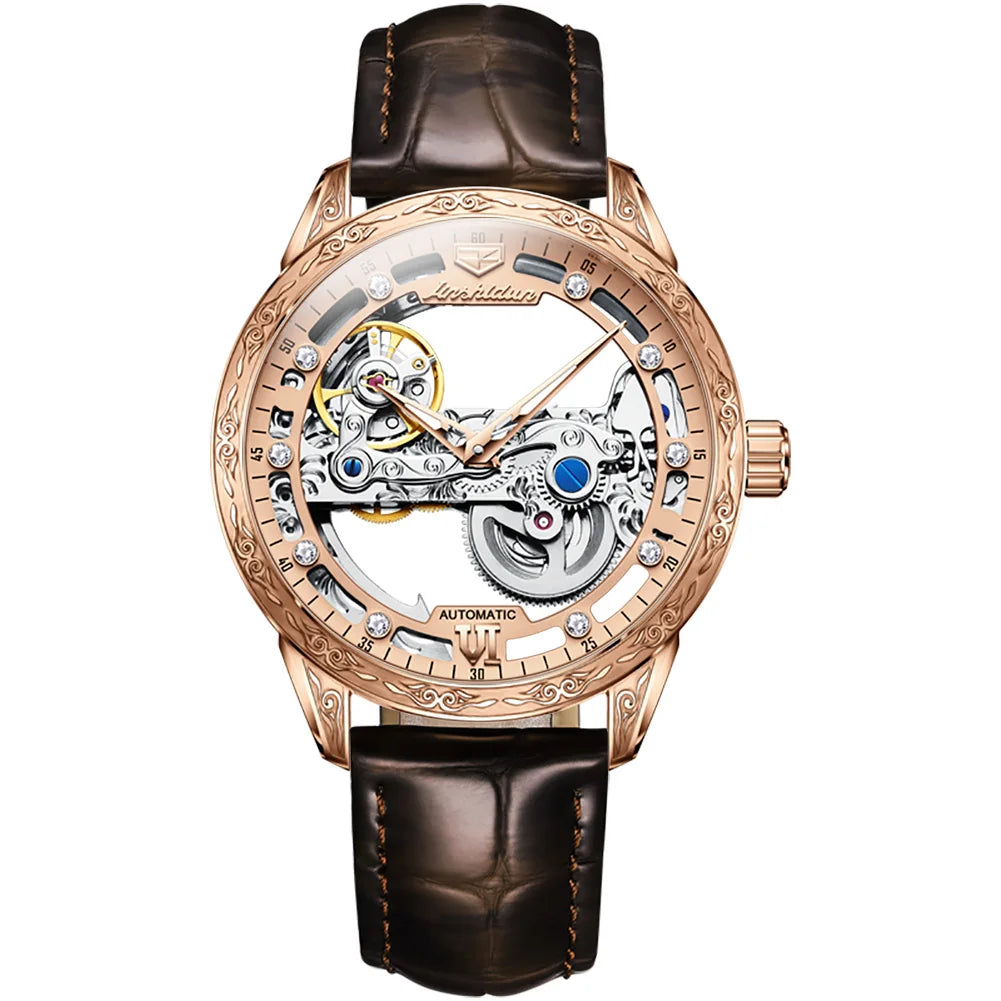 JSDUN Men Mechanical Watch Automatic Movement