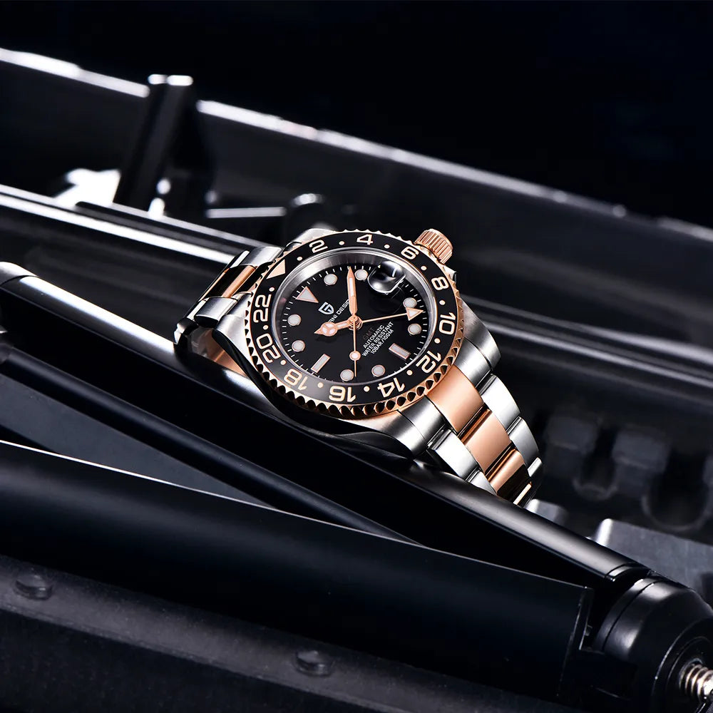 PAGANI DESIGN New Ceramic Bezel Men Mechanical Wristwatch