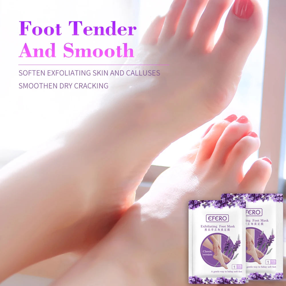 2pair Lavender Tender Foot Mask Peeling Callus Remove Dead Skin