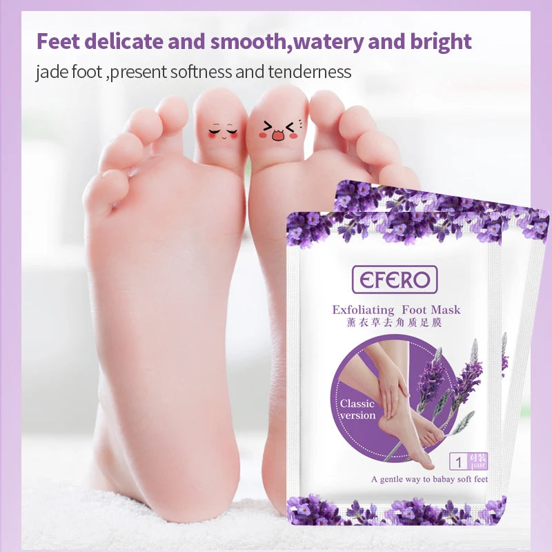 2pair Lavender Tender Foot Mask Peeling Callus Remove Dead Skin