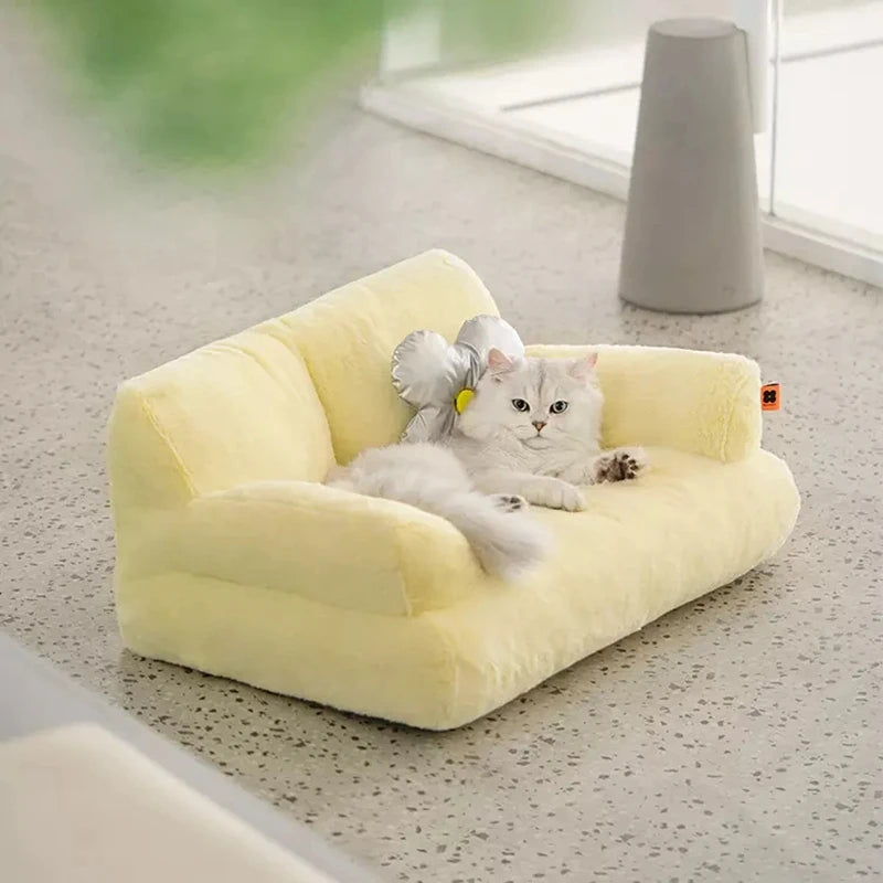 Luxury Fur Winter Pet Cat Nest Sofa Modern Puppy Small Animal Kitten