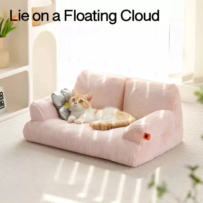 Luxury Fur Winter Pet Cat Nest Sofa Modern Puppy Small Animal Kitten