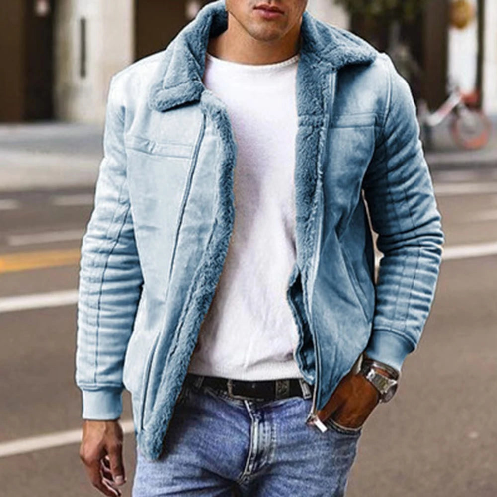 Men's Faux Fur All-In-One Top Autumn And Winter Fashion