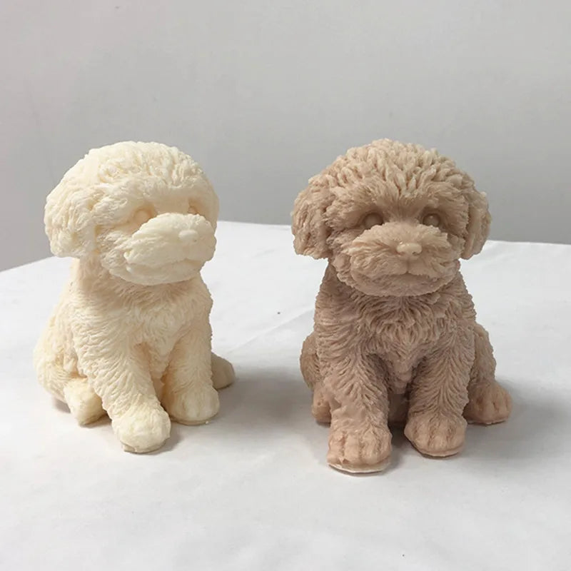 Large Dog Candle Mold Animal Teddy