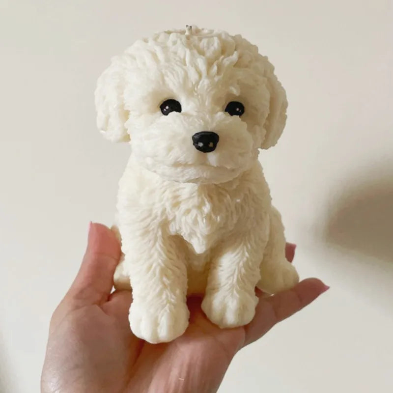 Large Dog Candle Mold Animal Teddy