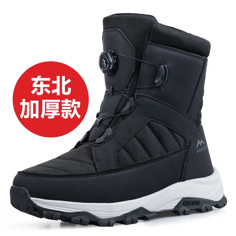 Men's Snow Boots with Thick Fleece Women Ankle Boots