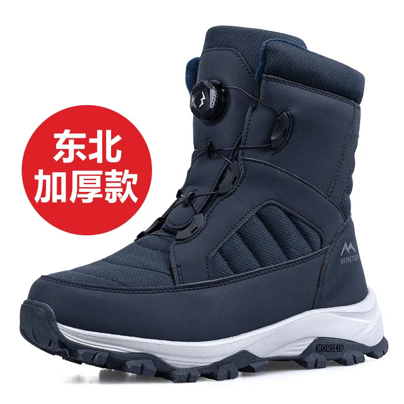 Men's Snow Boots with Thick Fleece Women Ankle Boots