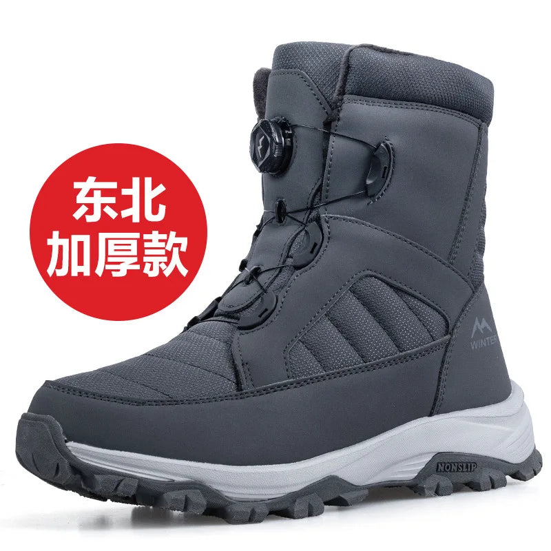 Men's Snow Boots with Thick Fleece Women Ankle Boots