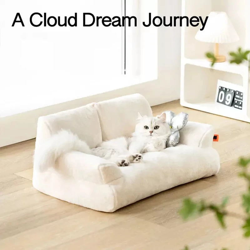 Luxury Fur Winter Pet Cat Nest Sofa Modern Puppy Small Animal Kitten