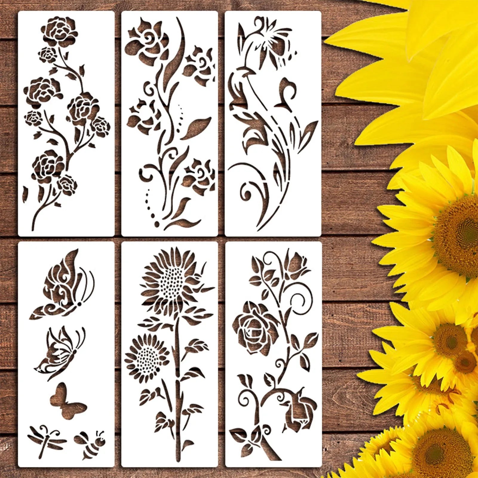 Blooming Flowers Stencil Kit