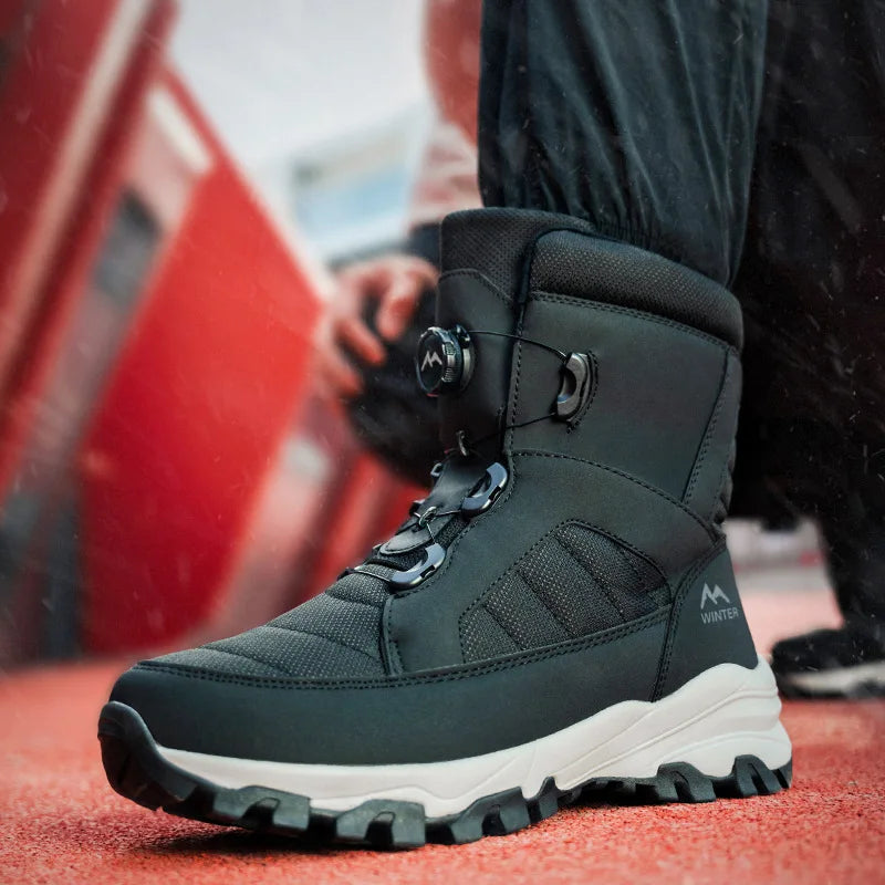 Men's Snow Boots with Thick Fleece Women Ankle Boots