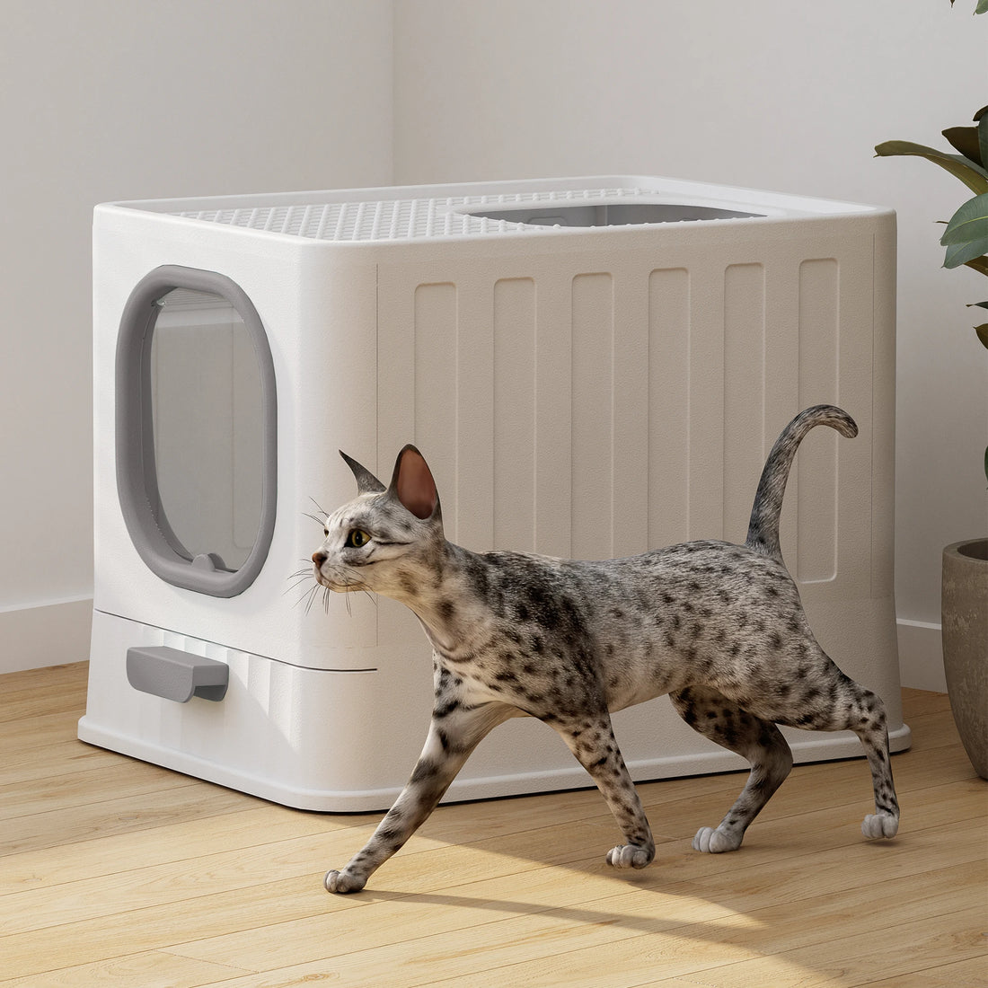 Foldable Large Cat Litter Box