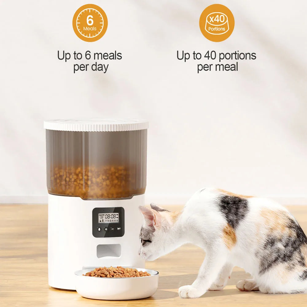 New 4L Pet Feeder Cat Dog Smart Food Dispenser