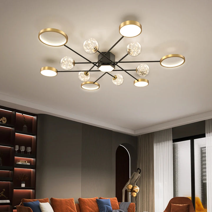 Modern Nordic Living Room Chandelier Led Smart Lights