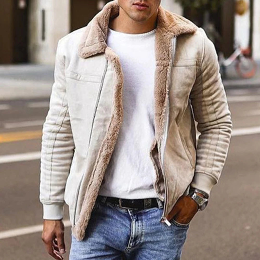 Men's Faux Fur All-In-One Top Autumn And Winter Fashion