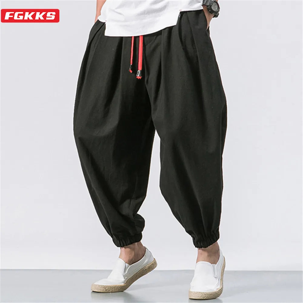 FGKKS New Oversize Men Loose Harem Pants