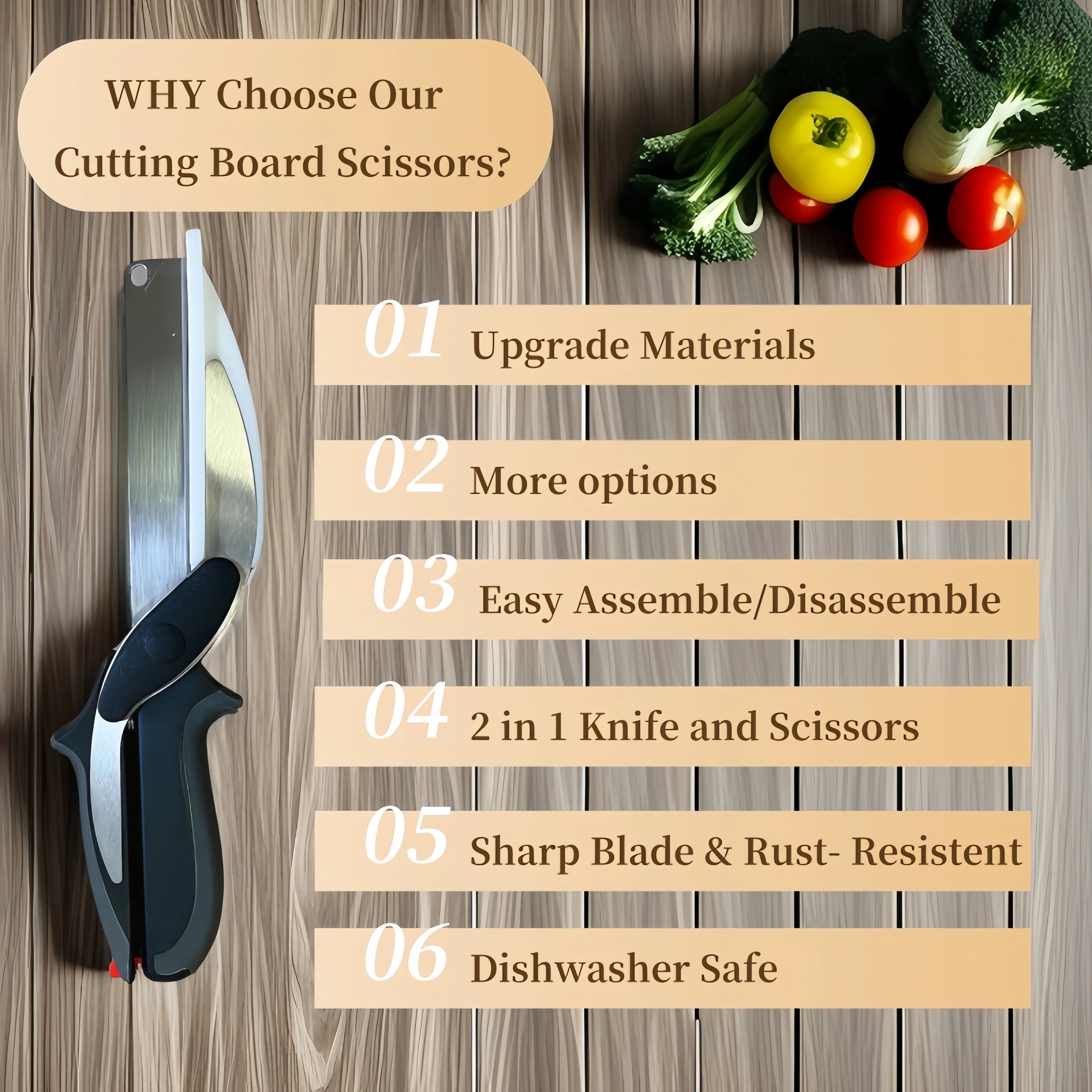 Premium Chop Scissors Cutting Board