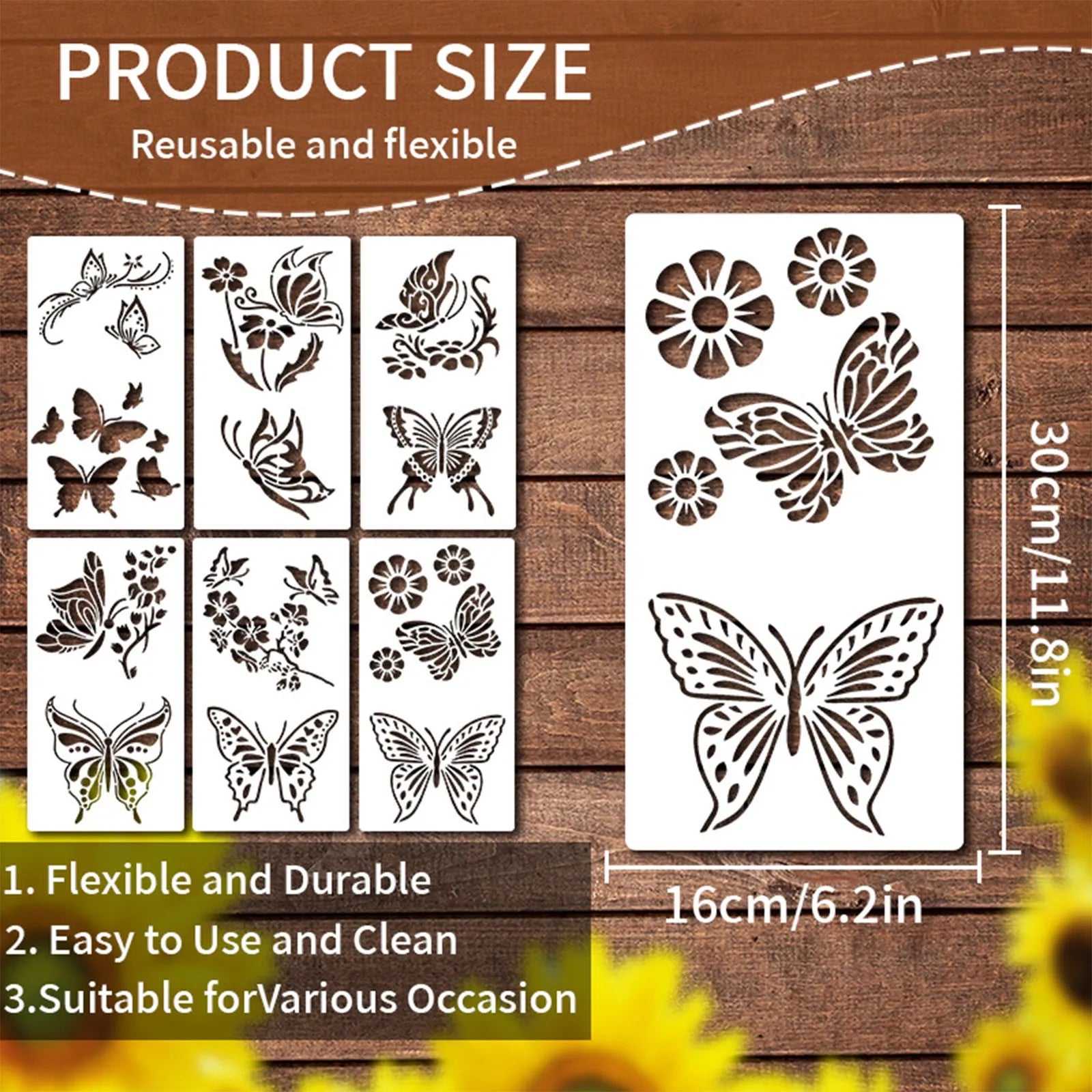 Blooming Flowers Stencil Kit