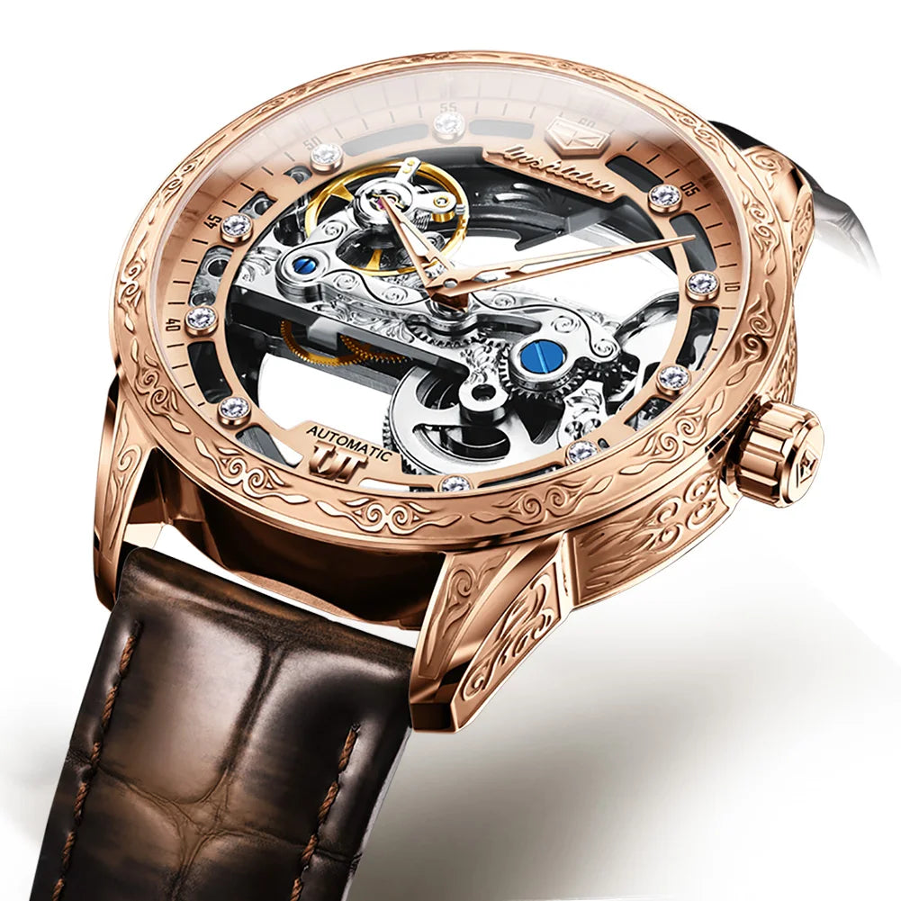 JSDUN Men Mechanical Watch Automatic Movement