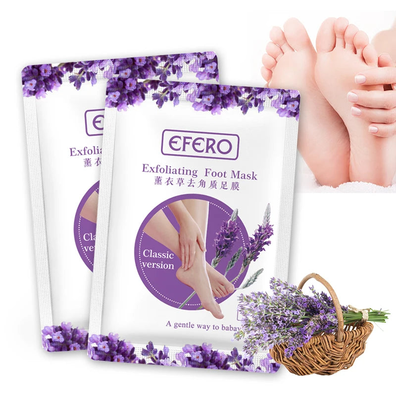 2pair Lavender Tender Foot Mask Peeling Callus Remove Dead Skin