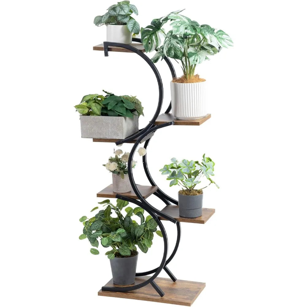 Plant Stand Indoor 6-Tier wrought iron Plant